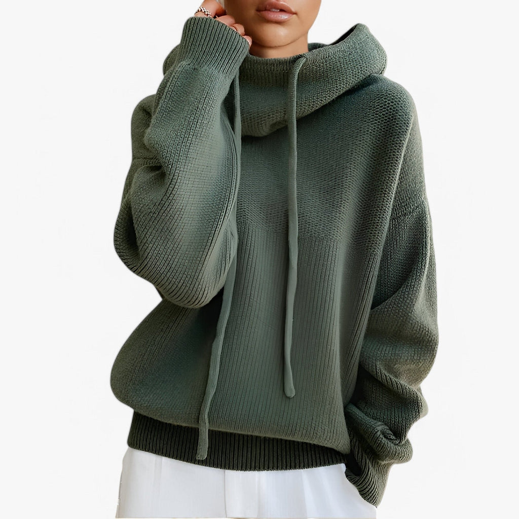 High Neck Knit Sweater for Cold Weather