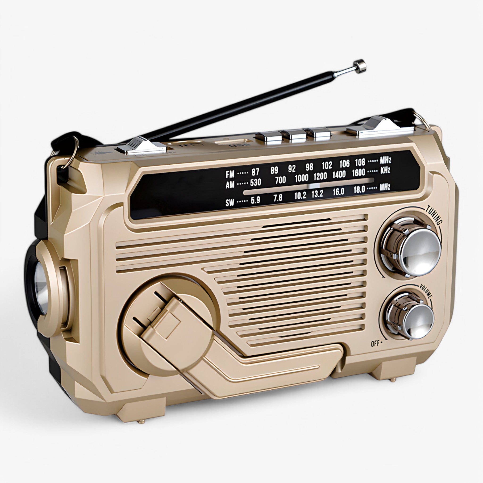 Solar-Powered Emergency Radio with Powerbank