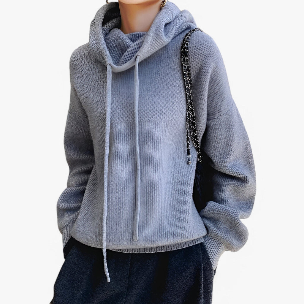 High Neck Knit Sweater for Cold Weather