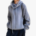 High Neck Knit Sweater for Cold Weather
