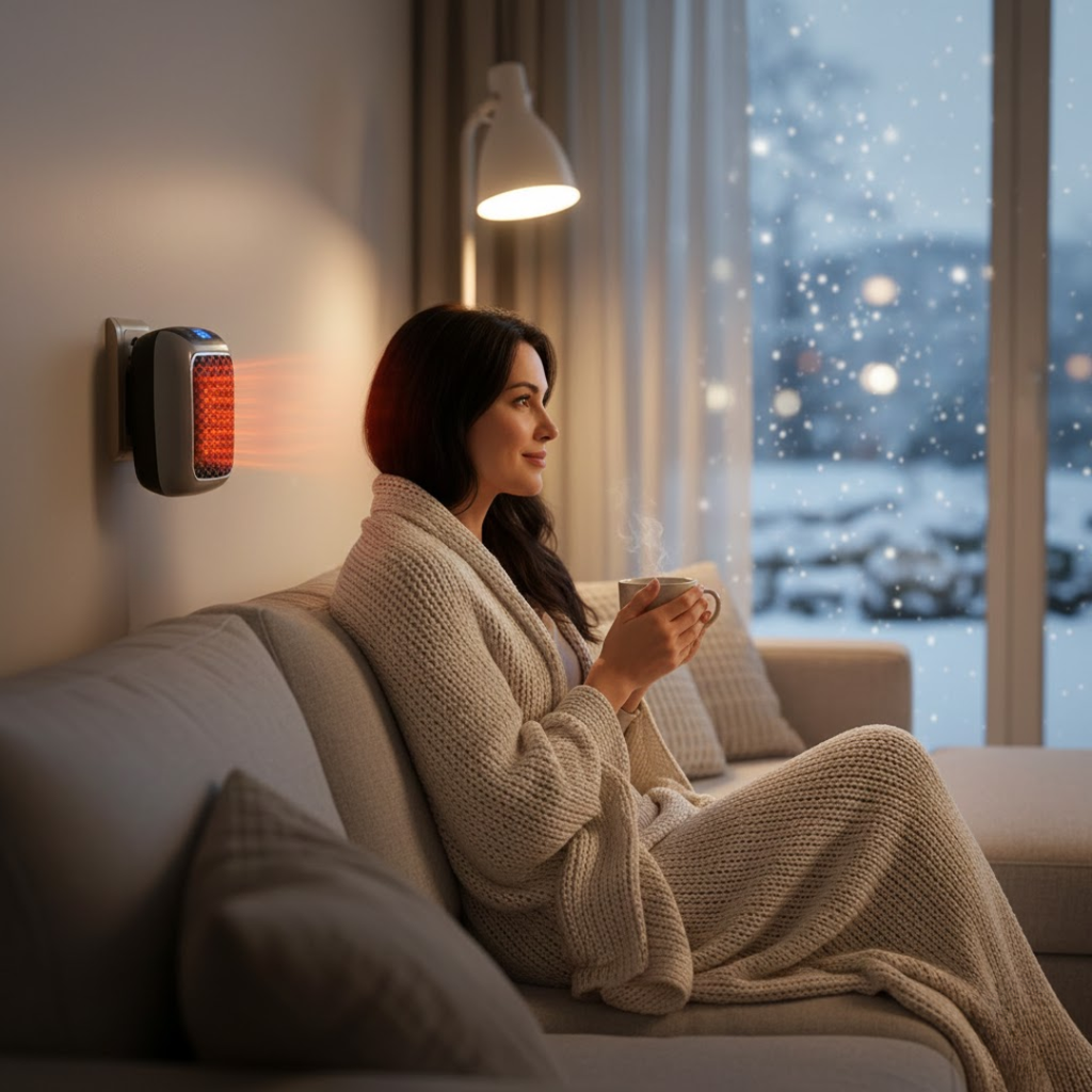 Compact Electric Space Heater with Fast Heating