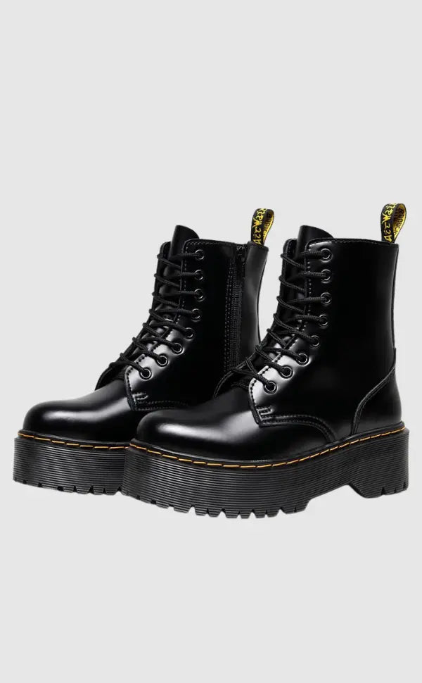 Chunky Combat Boots Platform Sole High Ankle