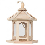 Wooden Transparent Bird Feeder