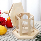 Wooden Transparent Bird Feeder