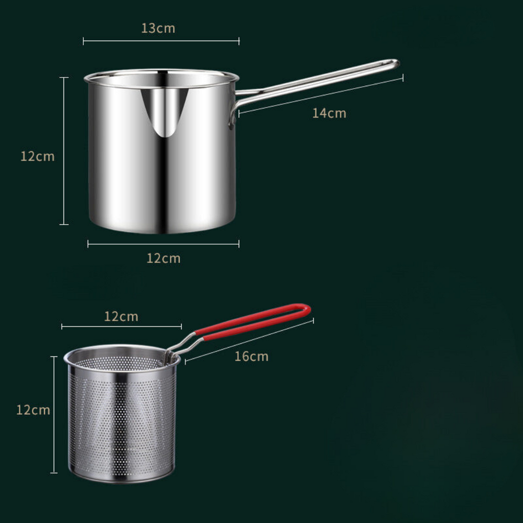Stainless Steel Deep Fryer Pot 1200ml