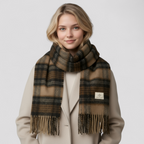 Soft Mohair Checked Shawl