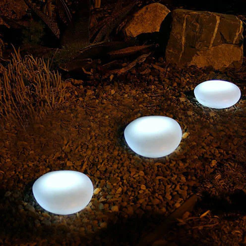 Solar LED Garden Lamp with Glass Design