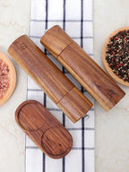 Salt and Pepper Grinder Set with Tray