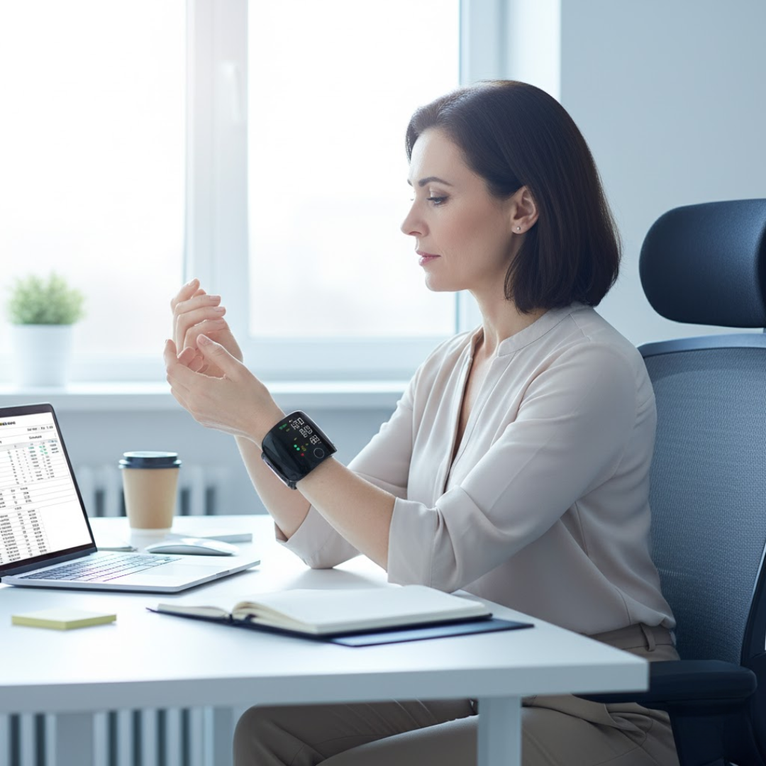 LED Wrist Monitor for Pulse and Pressure