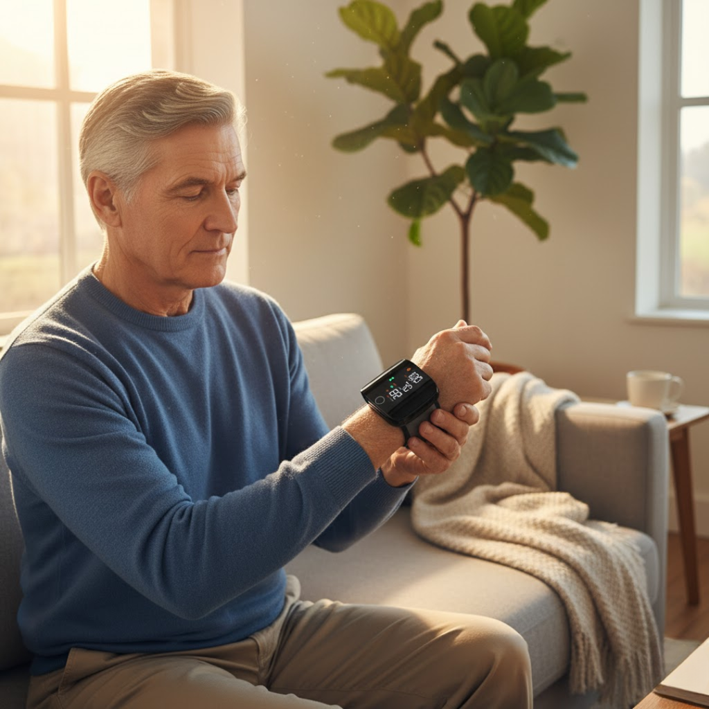 LED Wrist Monitor for Pulse and Pressure