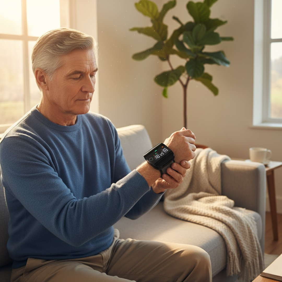 LED Wrist Monitor for Pulse and Pressure