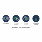 LED Wrist Monitor for Pulse and Pressure