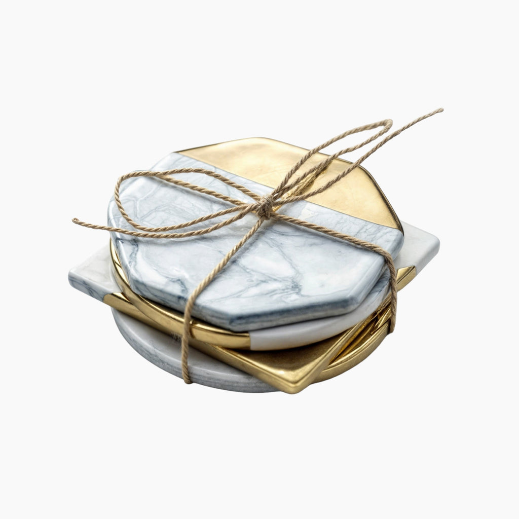 Marble Coaster Set Protective Design