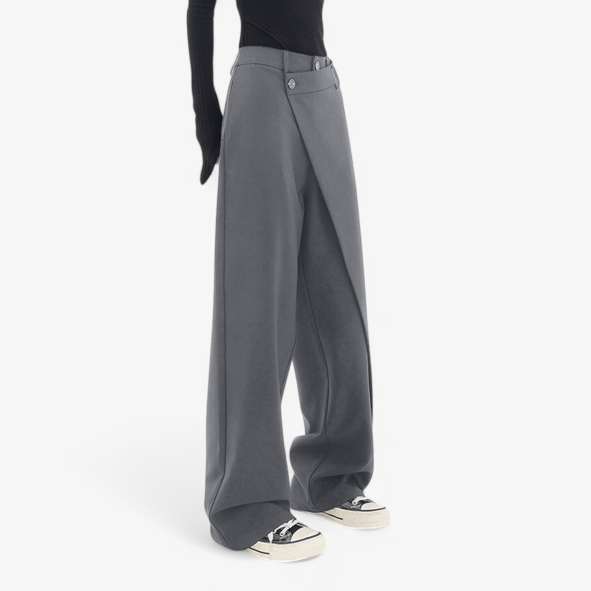 Asymmetric High Waist Trousers