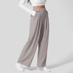 High Waist Tailored Trousers With Pleats