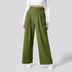 High Waist Tailored Trousers With Pleats