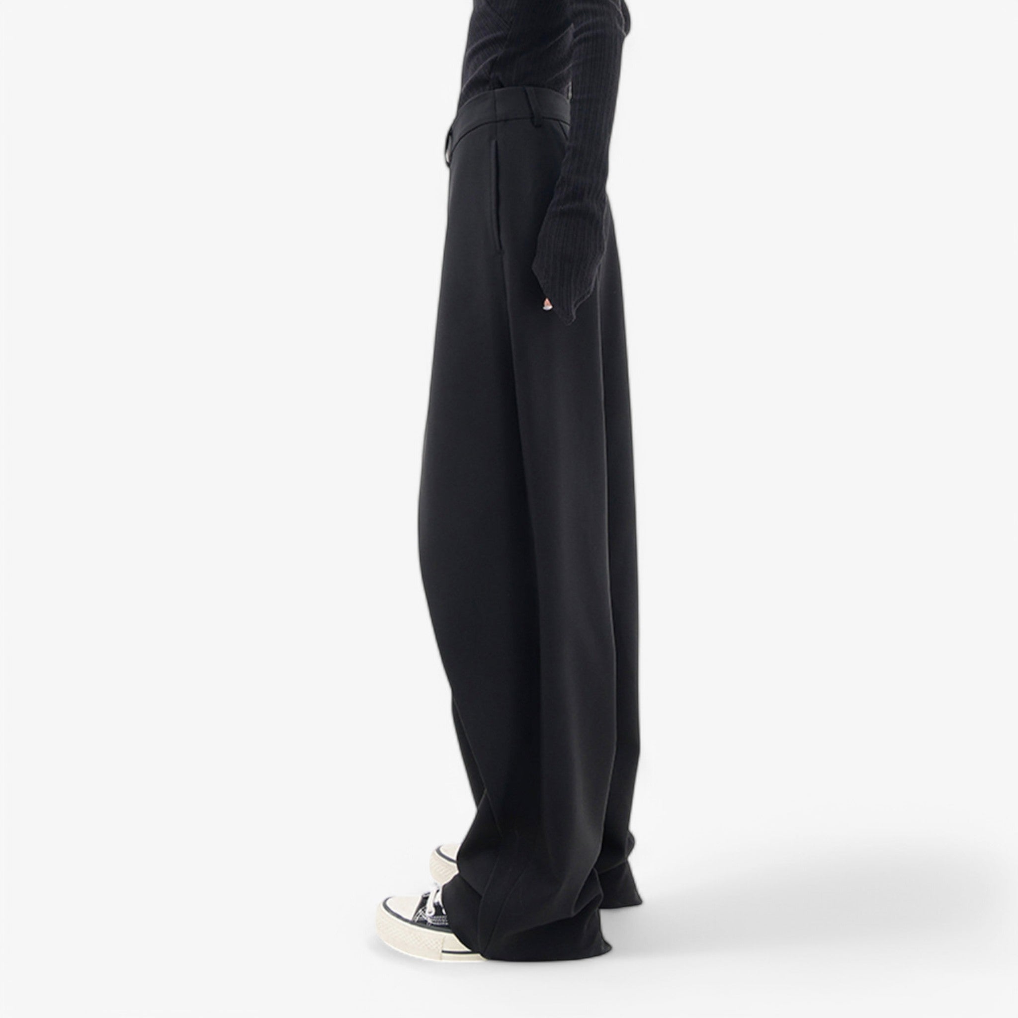 Asymmetric High Waist Trousers