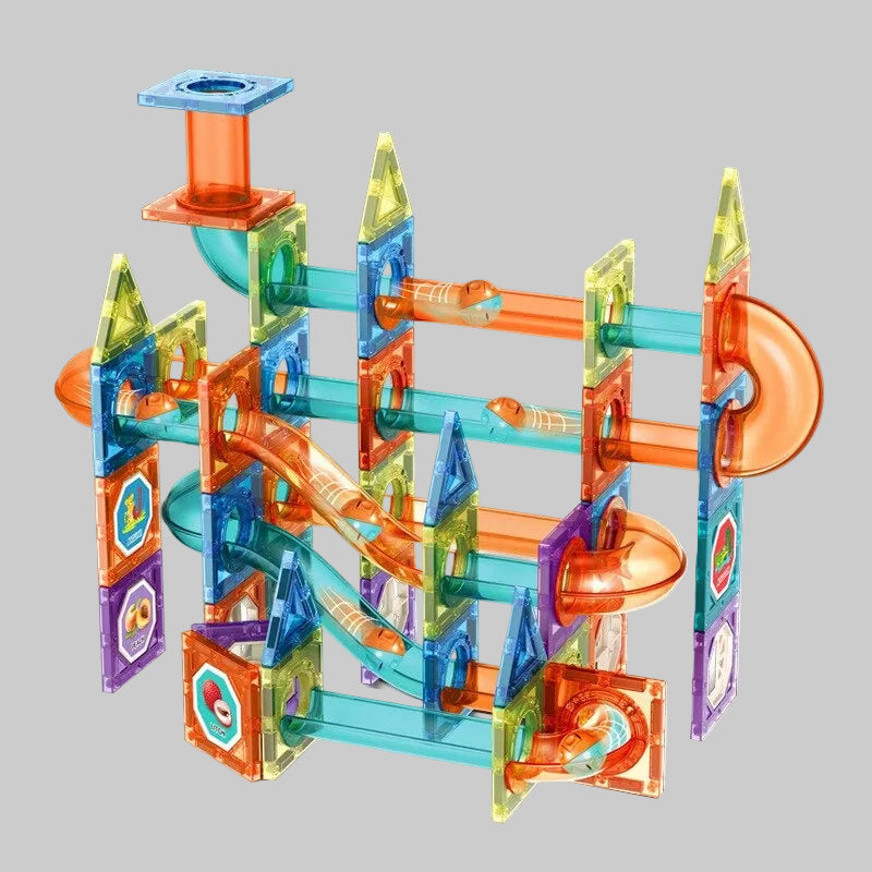 DIY Magnetic Marble Run Toy