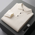 Men’s Long Sleeve Cashmere Polo Shirt