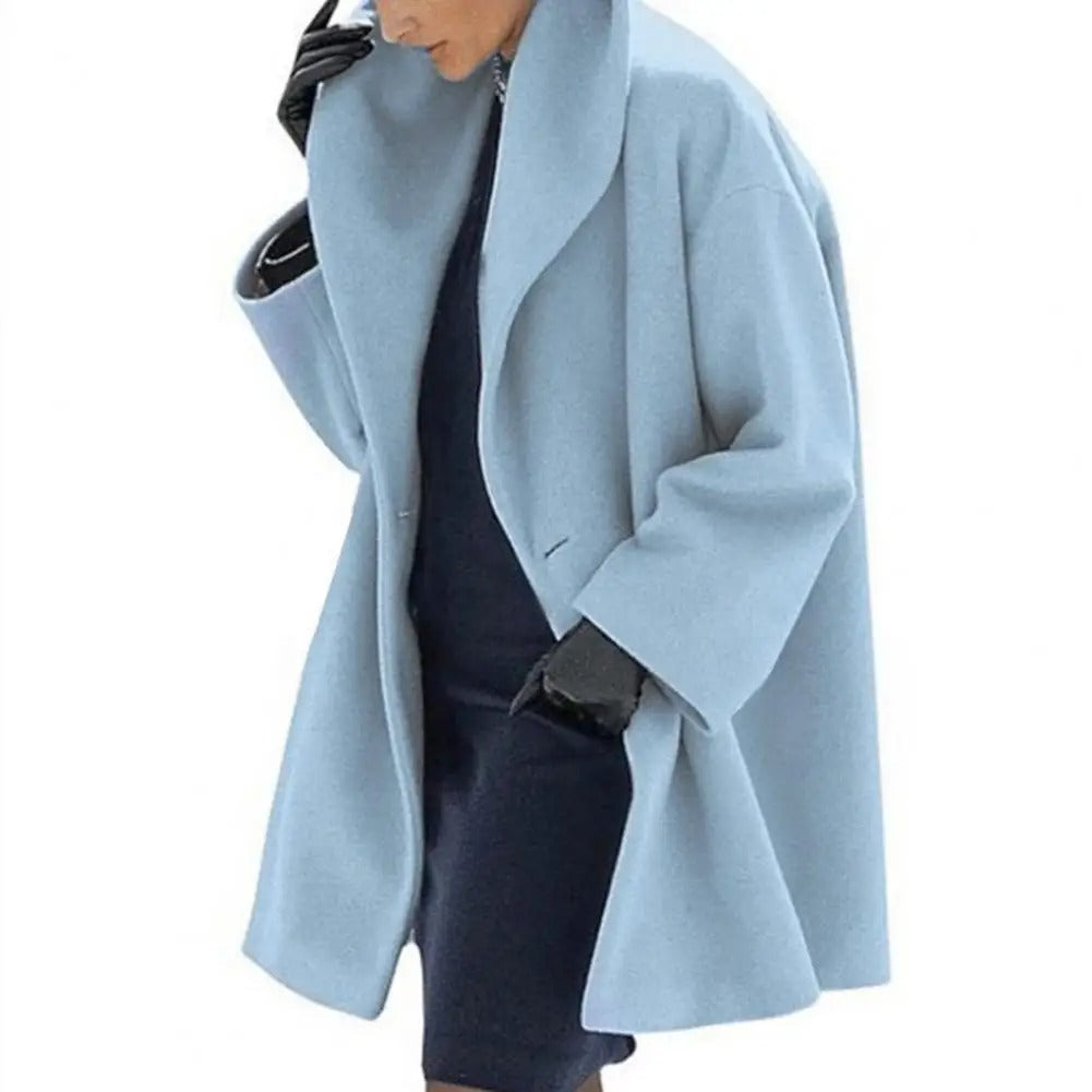 Oversized Coat High Collar Wide Sleeves