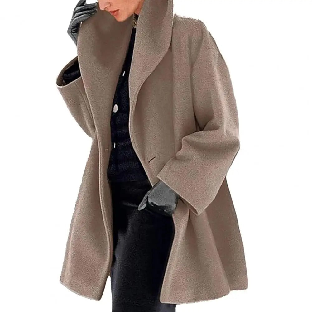 Oversized Coat High Collar Wide Sleeves