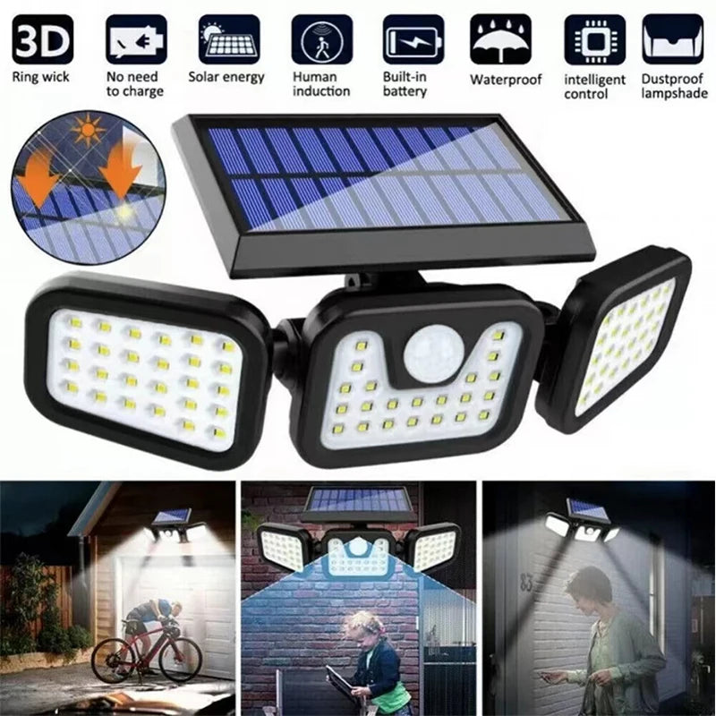 Solar Motion Sensor LED Wall Light