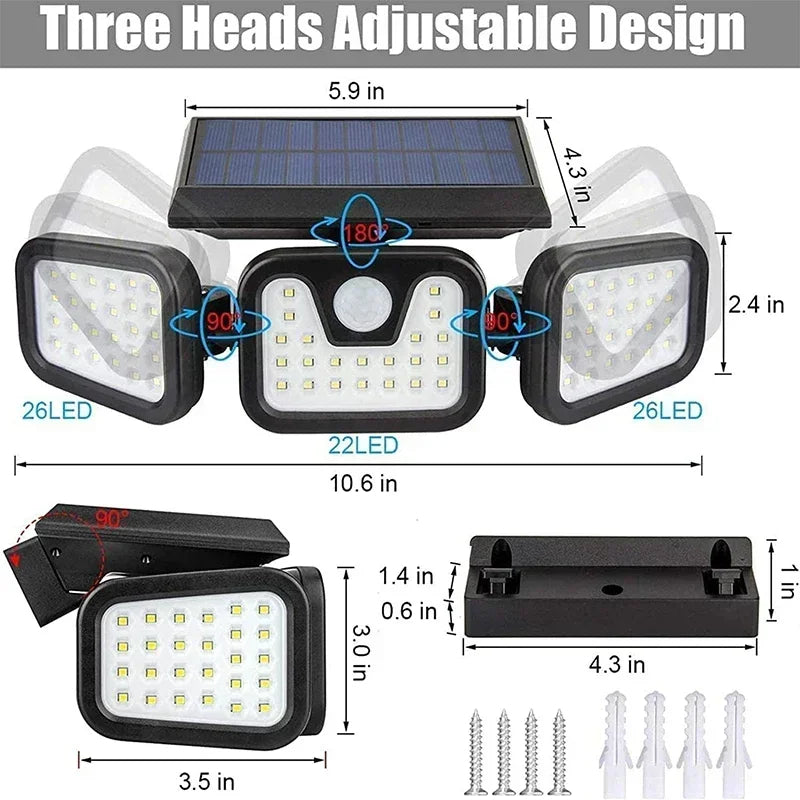 Solar Motion Sensor LED Wall Light