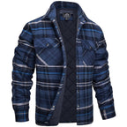 Men Flannel Jacket Warm Casual Fit