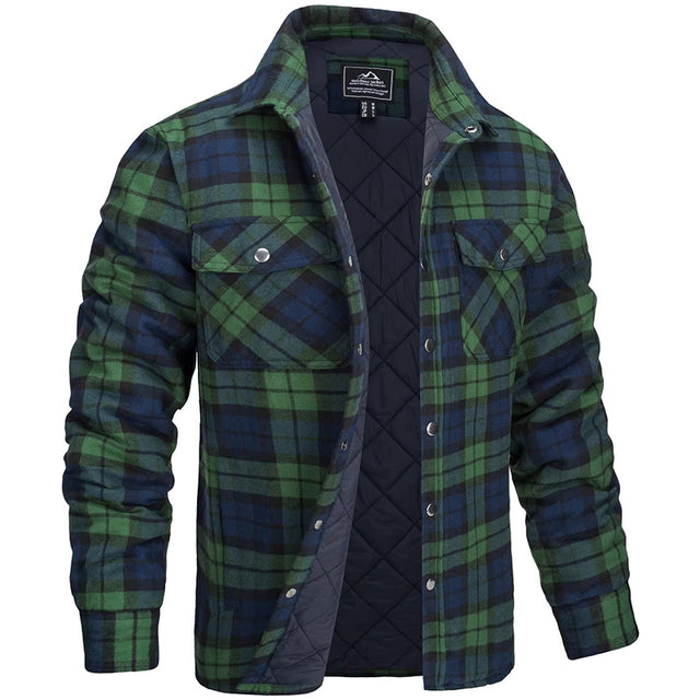 Men Flannel Jacket Warm Casual Fit