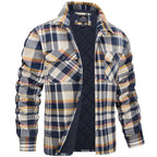 Men Flannel Jacket Warm Casual Fit