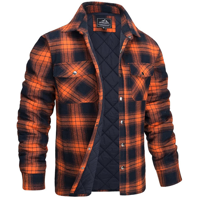 Men Flannel Jacket Warm Casual Fit