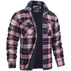 Men Flannel Jacket Warm Casual Fit