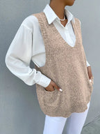 Sleeveless V-Neck Pullover Top