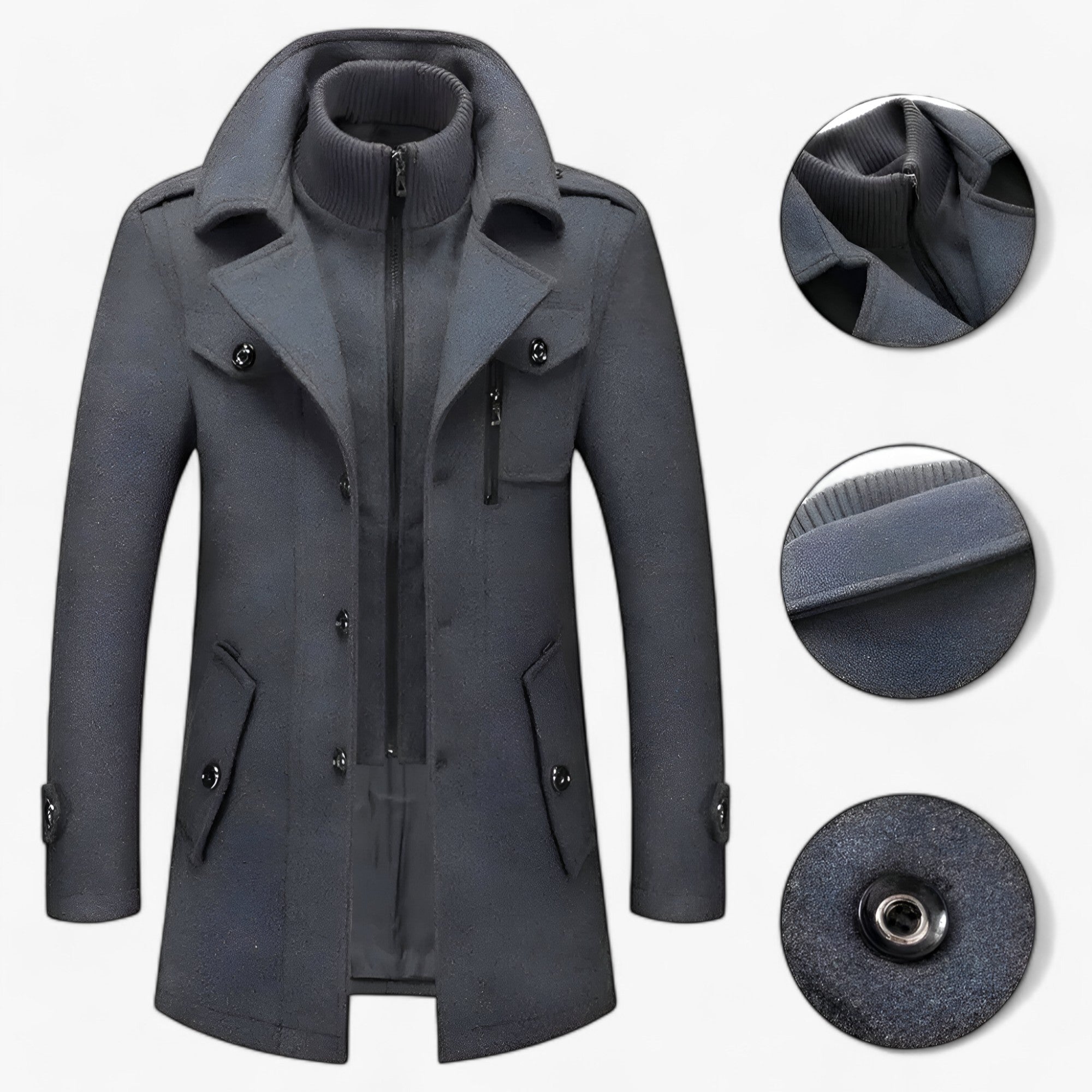 Long Men’s Windbreaker Jacket