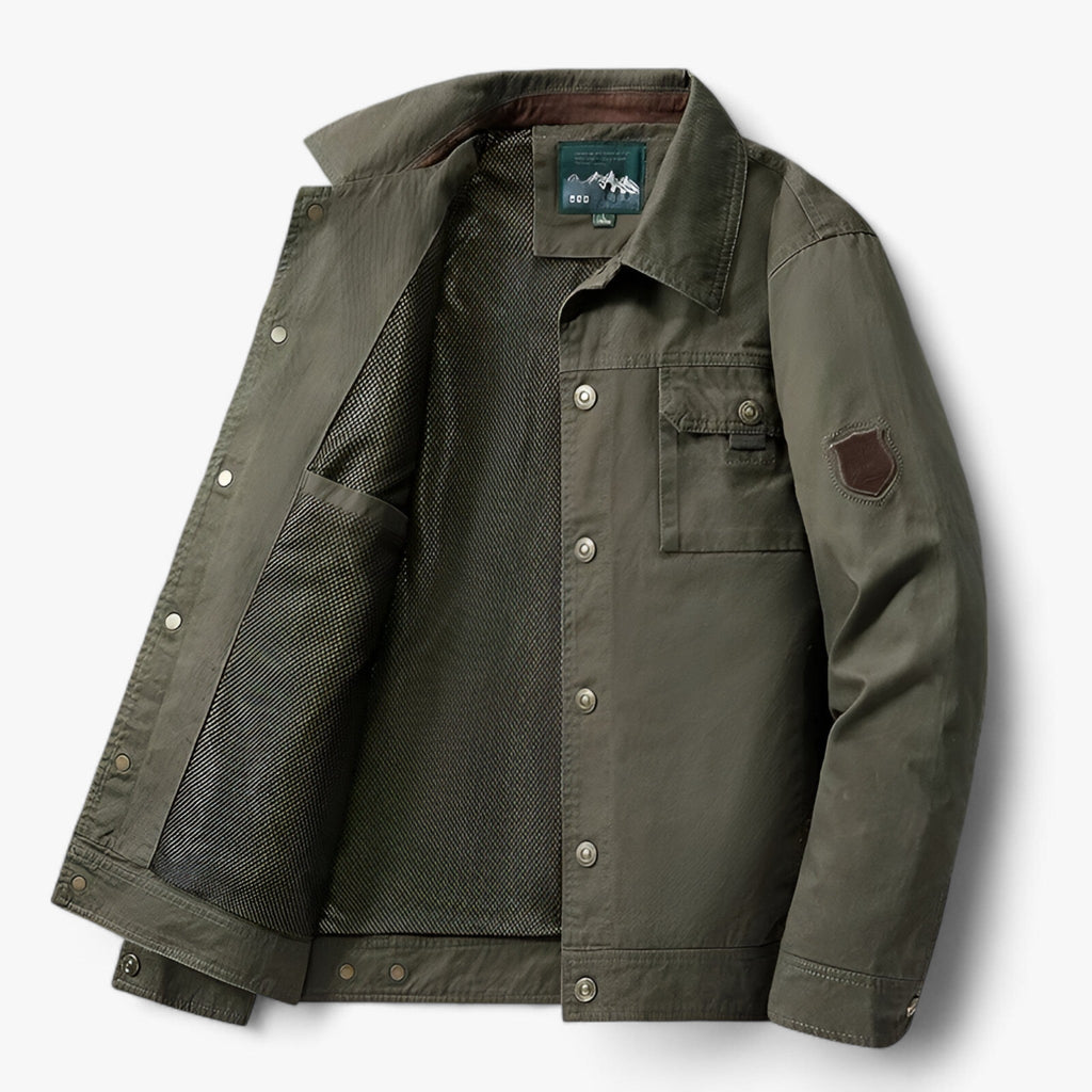 Men’s Bomber Jacket Wind-Resistant Design