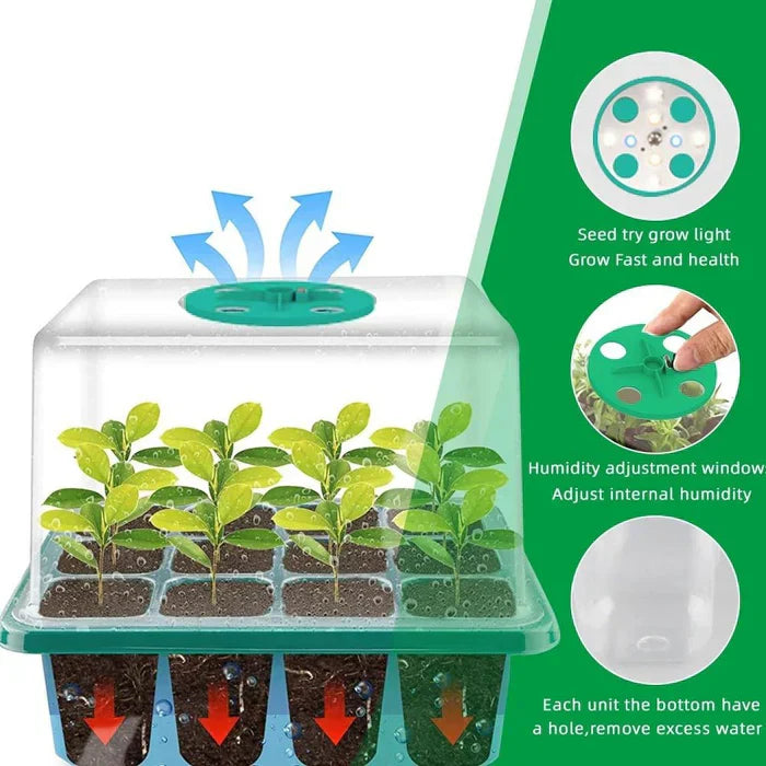 Indoor Mini Greenhouse Grow Light Kit