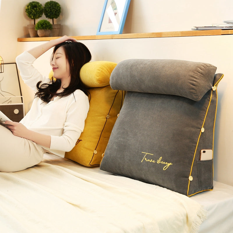 Triangular Reading and Back Support Pillow