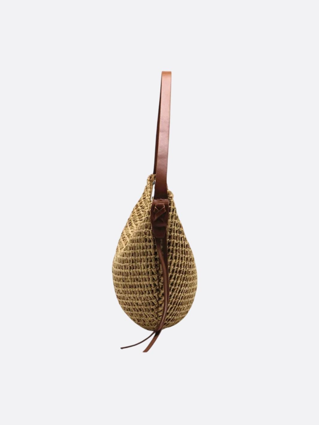 Half-Moon Handwoven Straw Bag