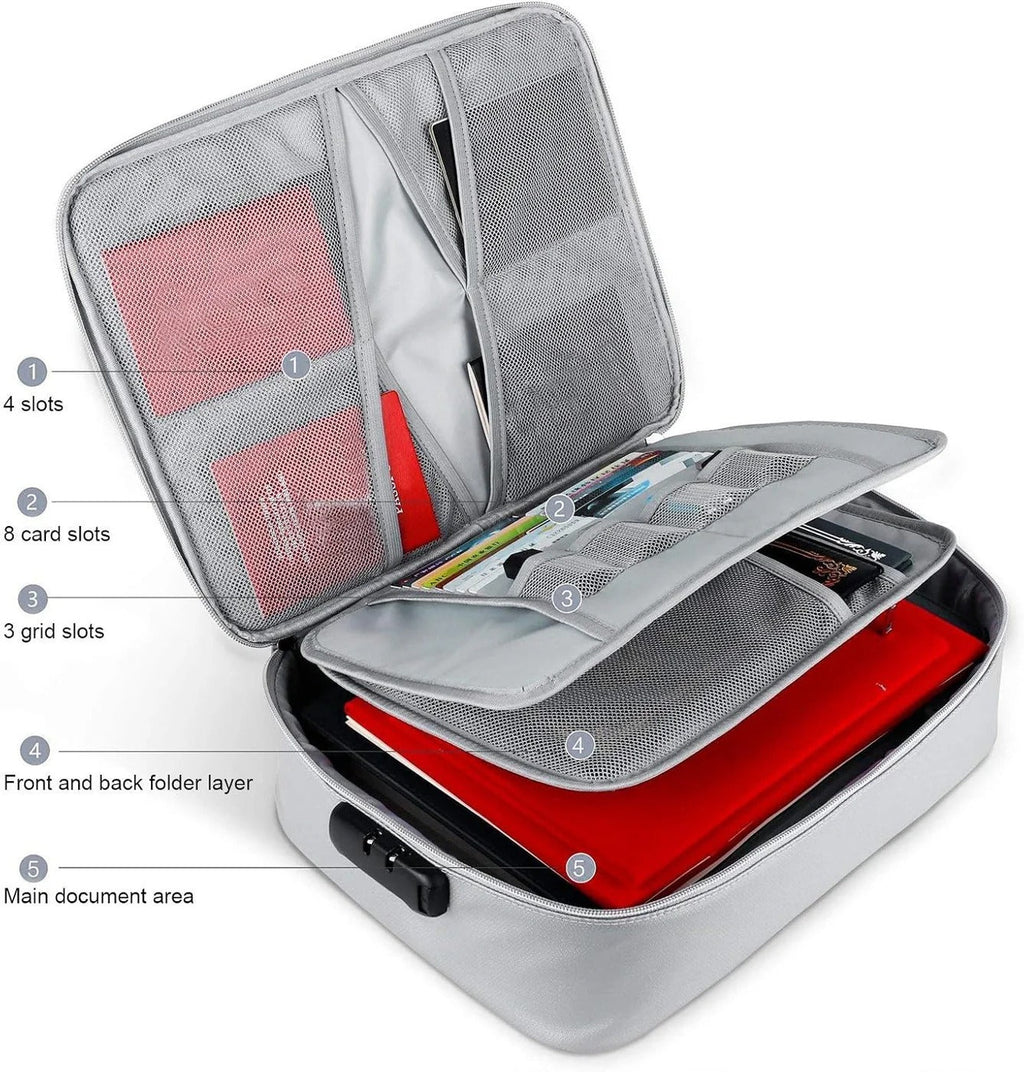 Fireproof Waterproof Document Organizer Bag
