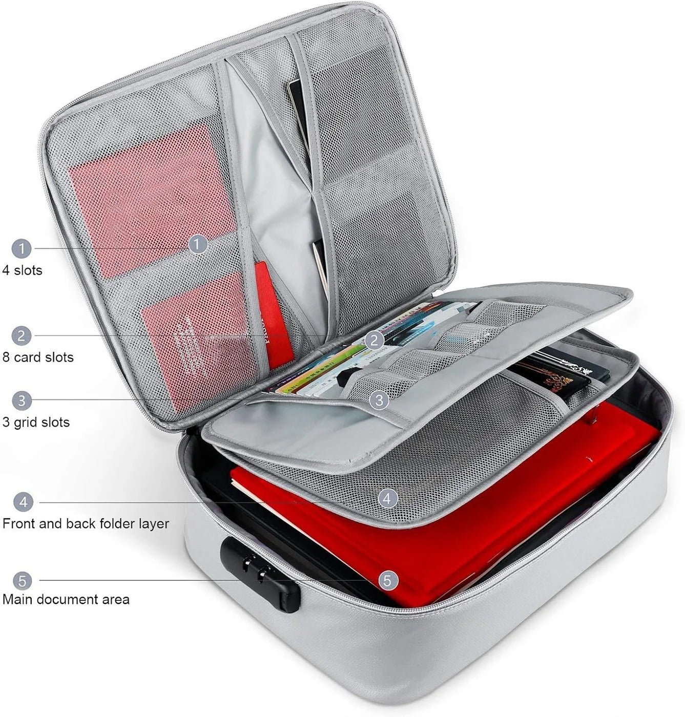 Fireproof Waterproof Document Organizer Bag