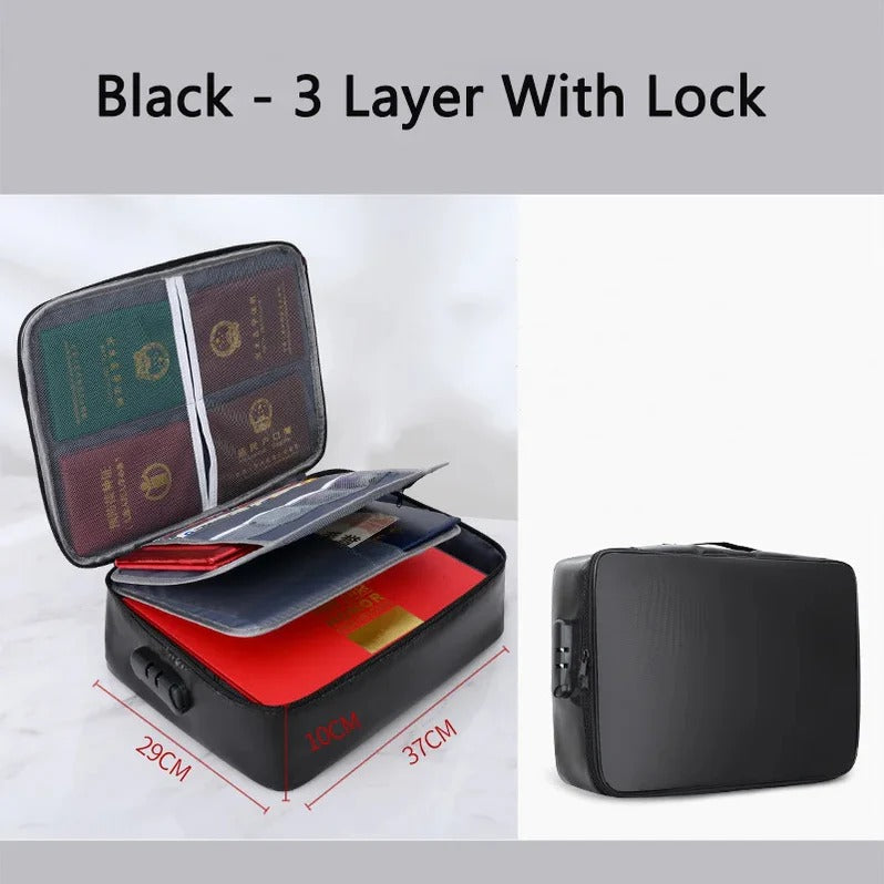 Fireproof Waterproof Document Organizer Bag