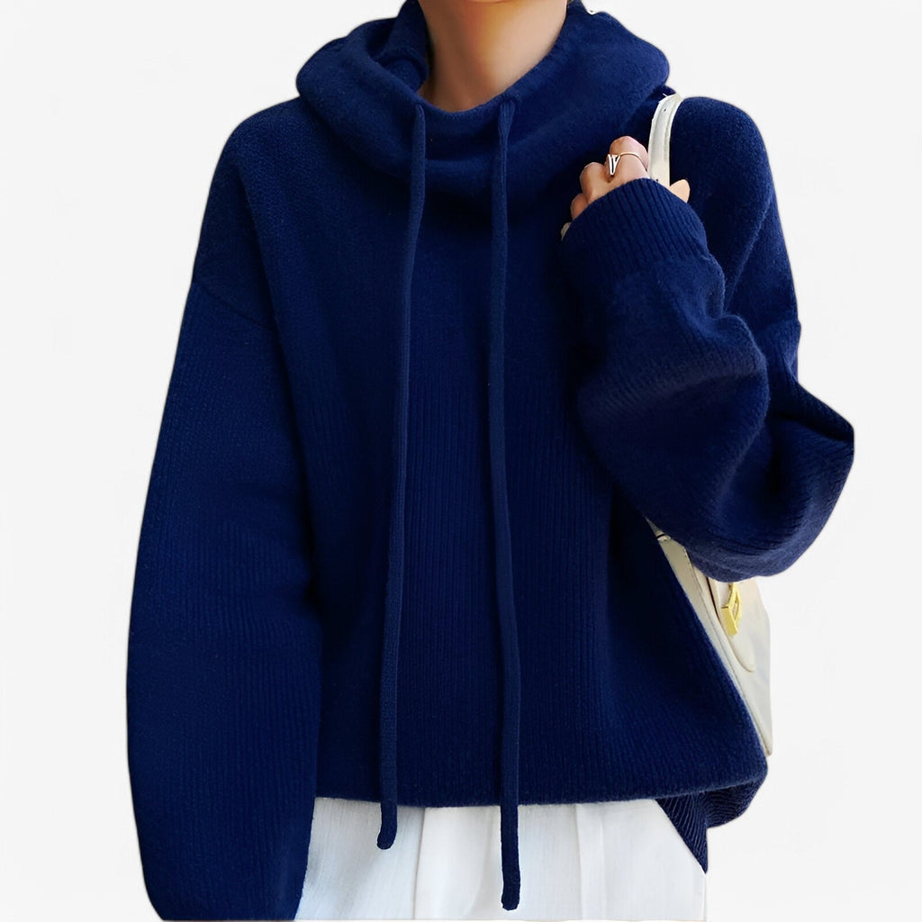 High Neck Knit Sweater for Cold Weather