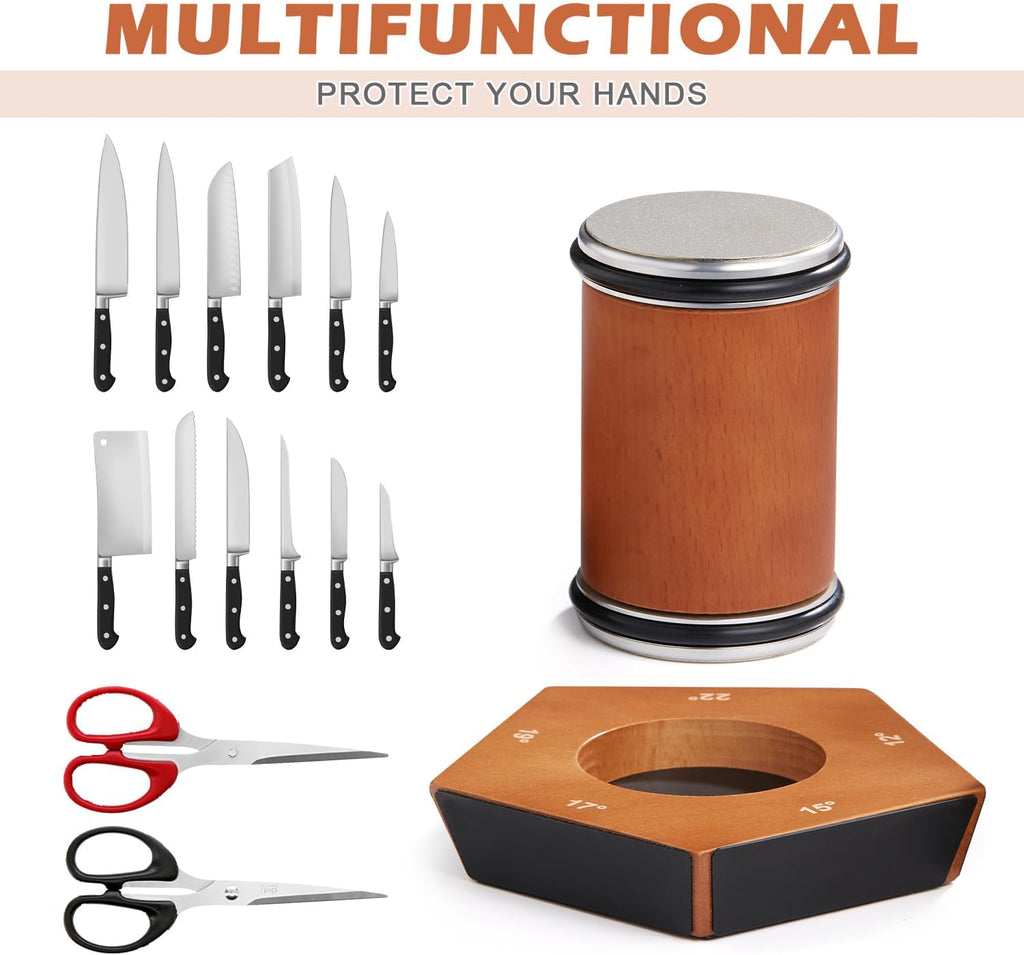 Manual Knife Sharpener with Diamond Roll