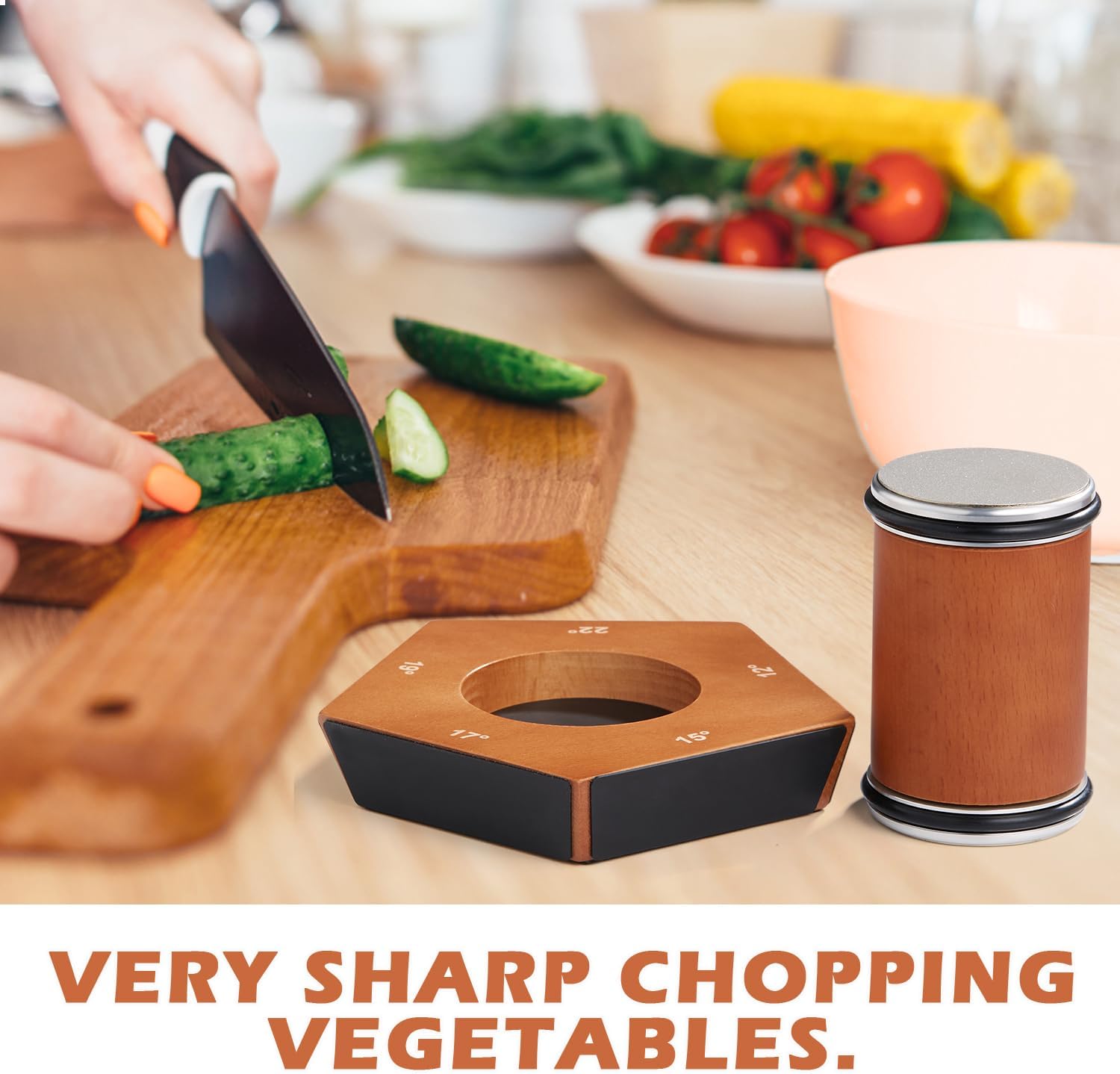 Manual Knife Sharpener with Diamond Roll