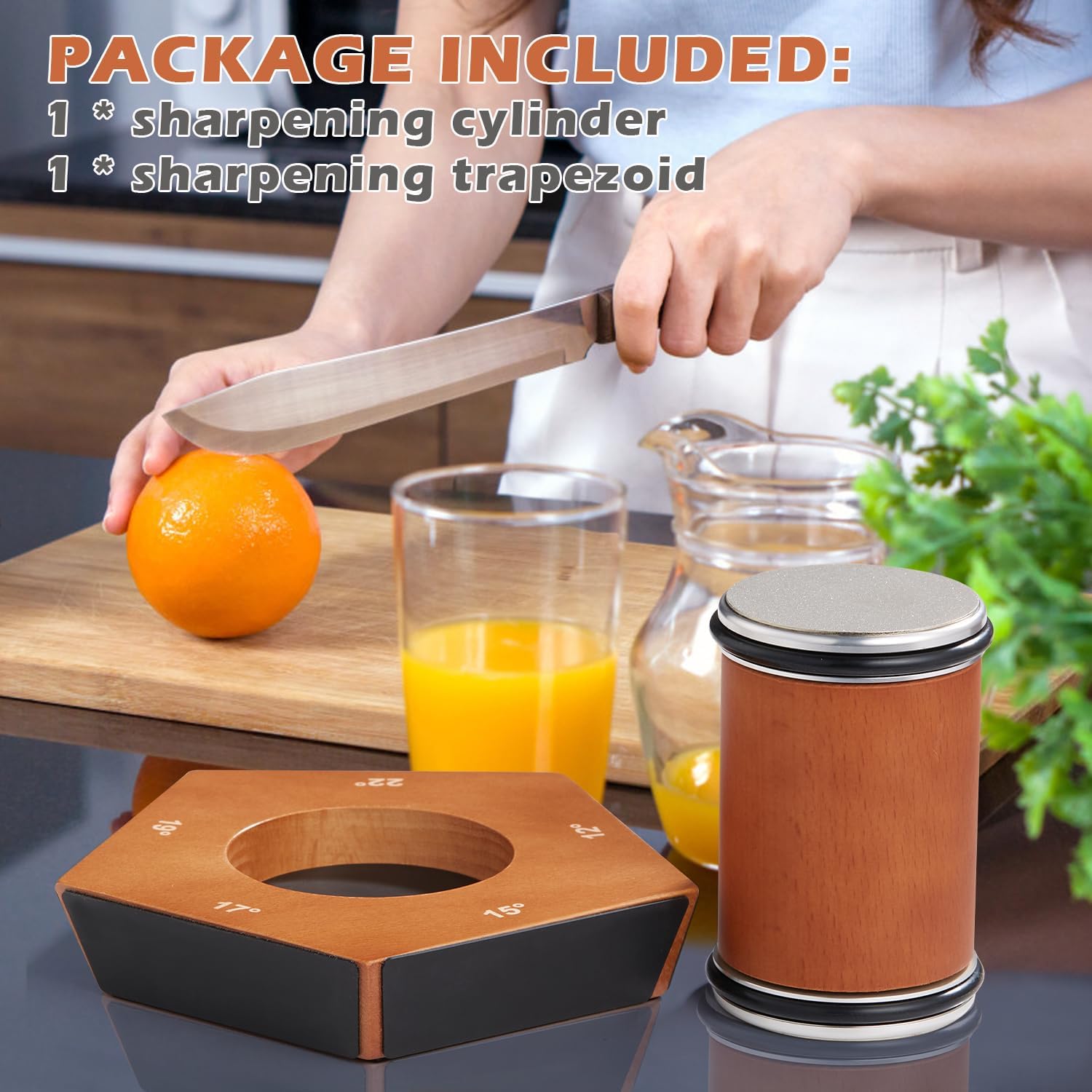 Manual Knife Sharpener with Diamond Roll