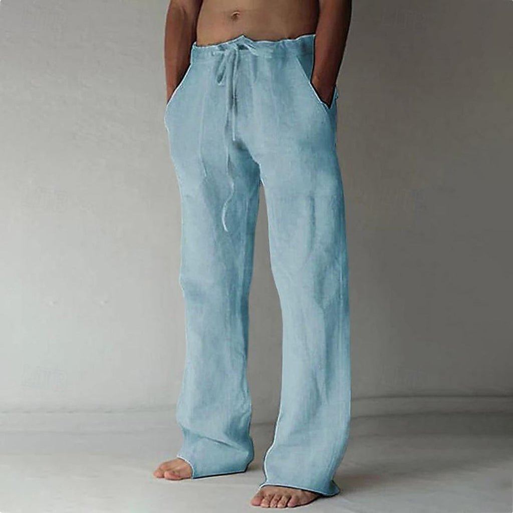 Men’s Linen Trousers Lightweight Summer Wear