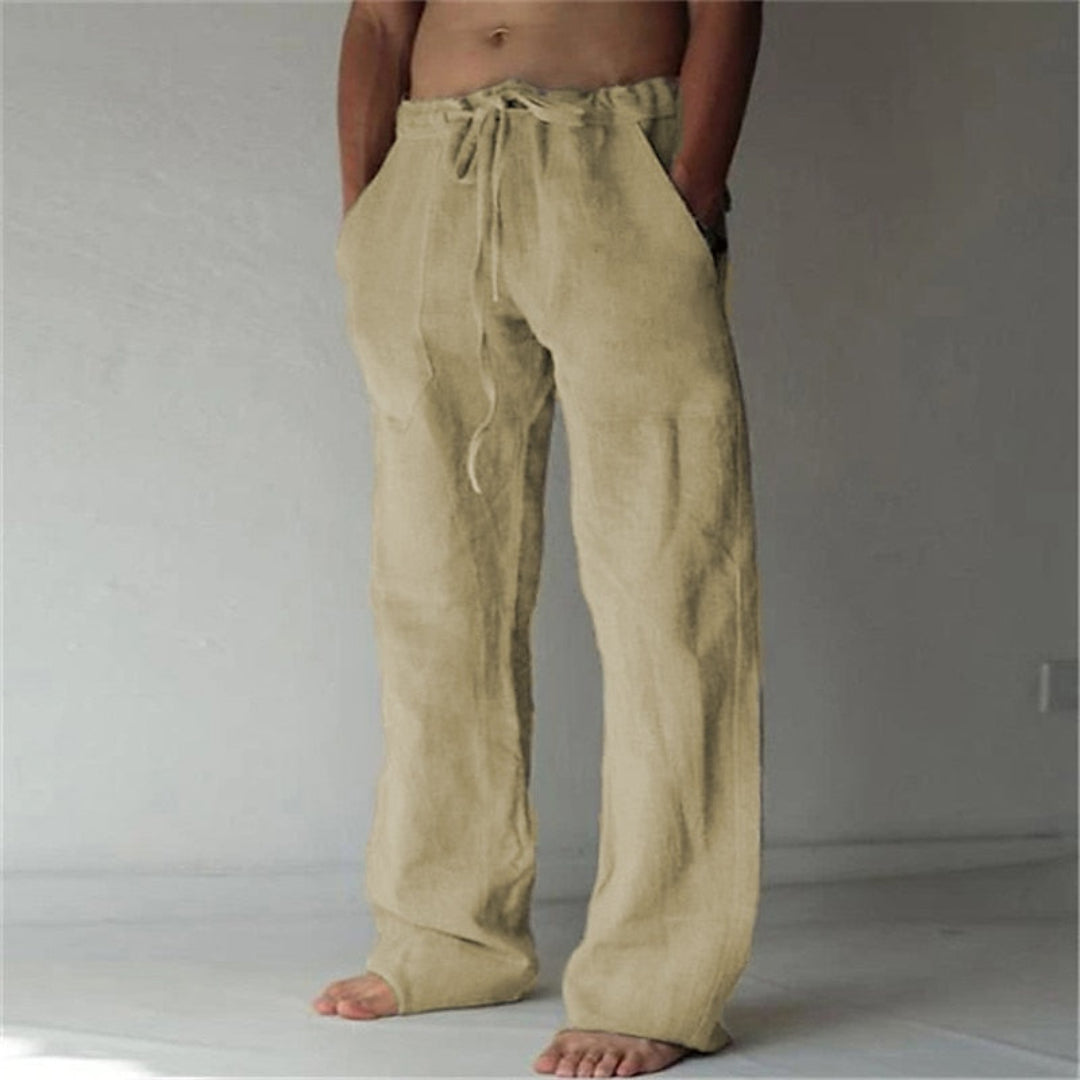 Men’s Linen Trousers Lightweight Summer Wear