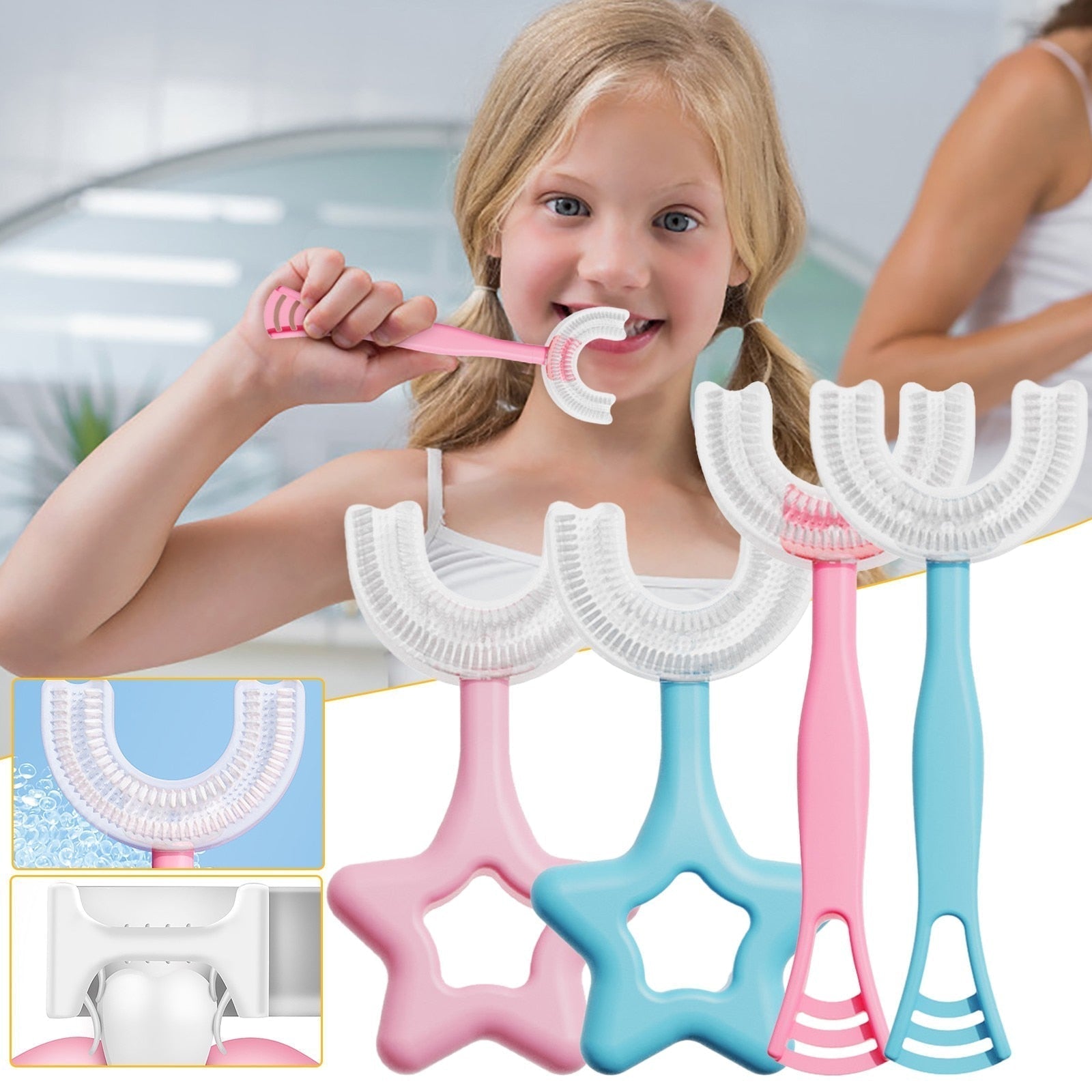 U Shaped Kids Toothbrush Silicone