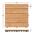 Interlocking Wooden Deck Tiles 27 Pack
