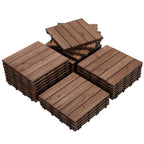 Interlocking Wooden Deck Tiles 27 Pack
